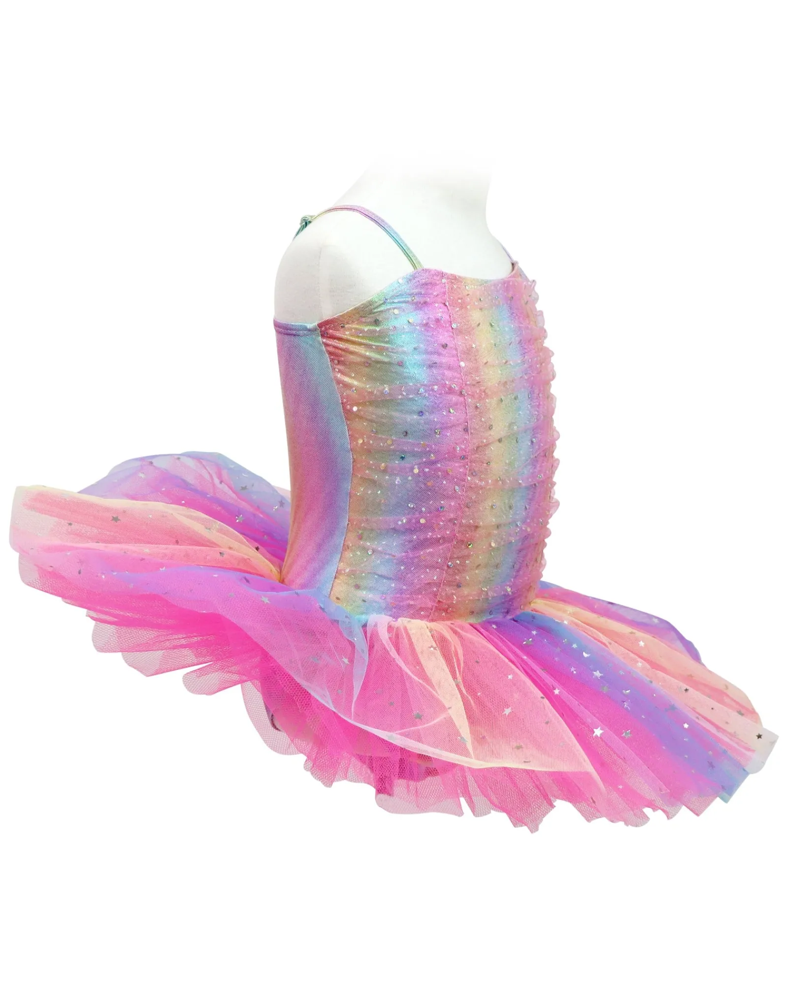 Pink Poppy Rainbow Ruched Sparkle Ballet Tutu56 Fashion