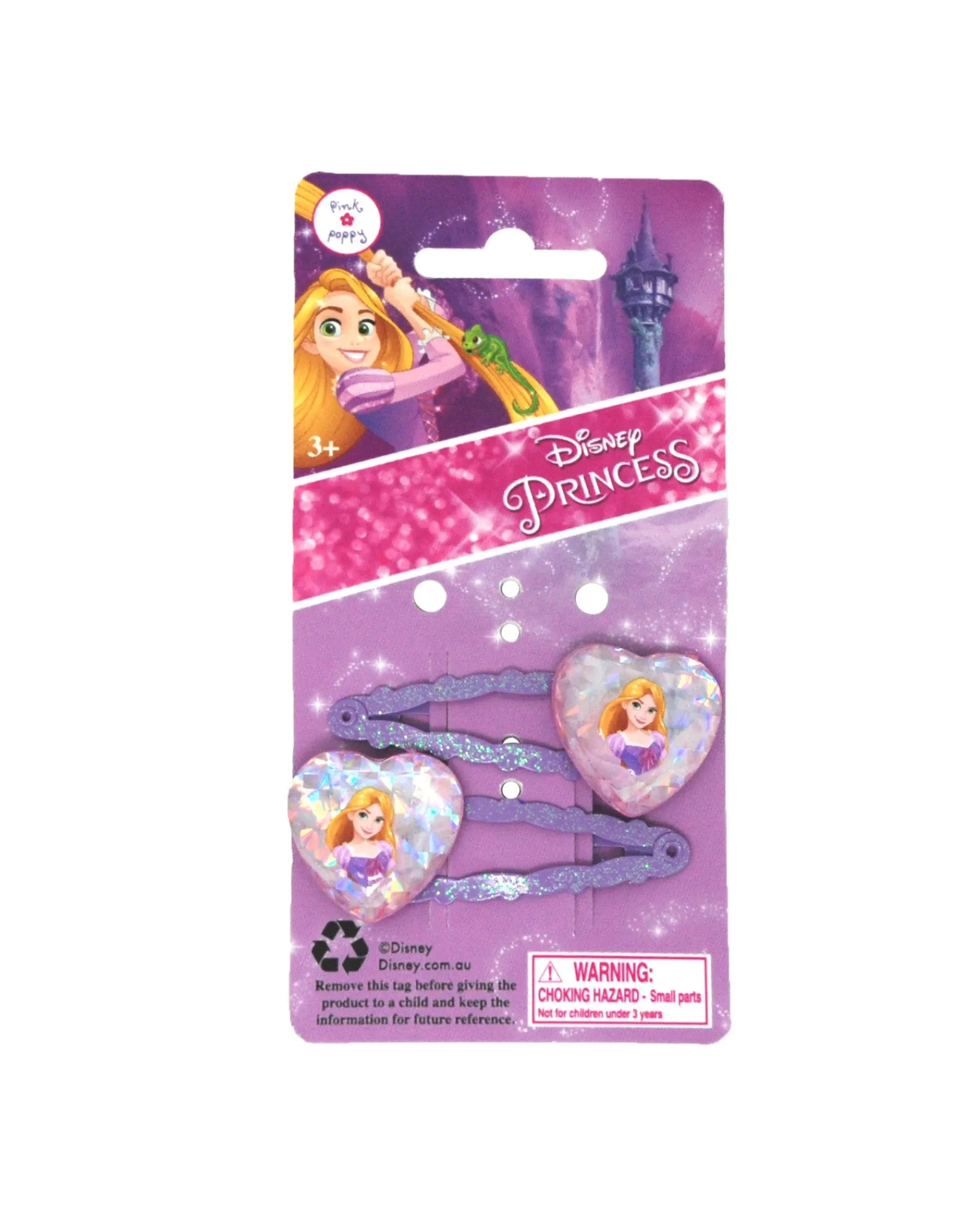 Pink Poppy Rapunzil Heart Gem Snapclips Shop