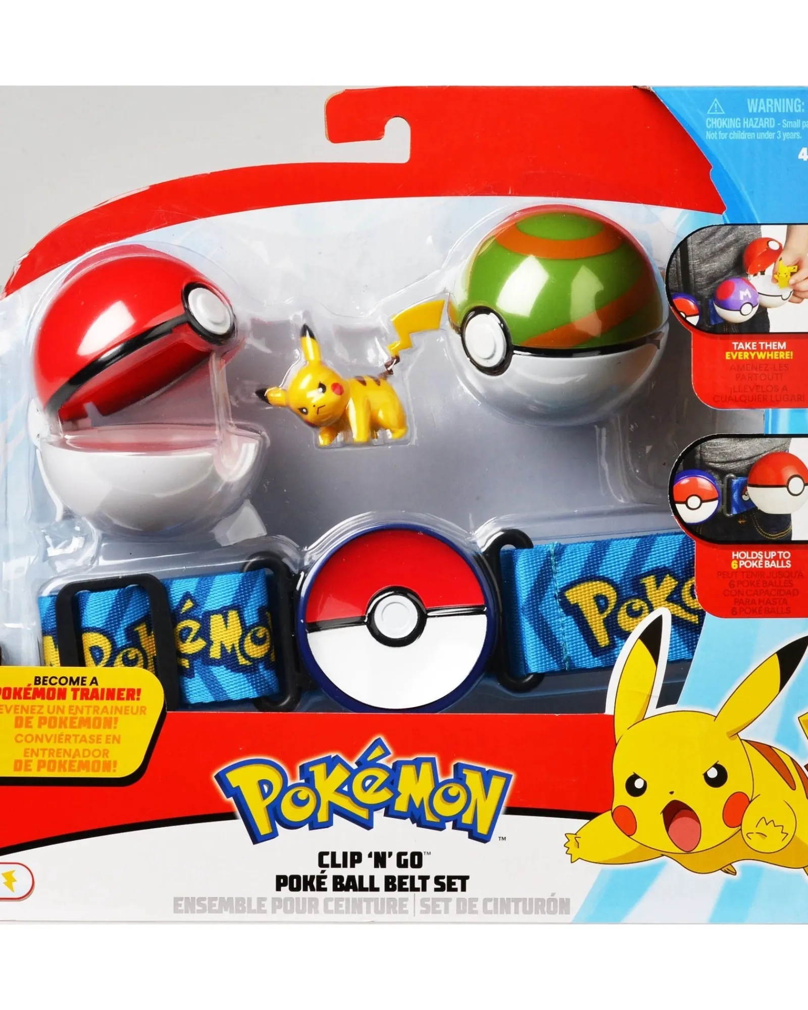Pokemon Clip N Go Pokeball Belt Assorted Fashion