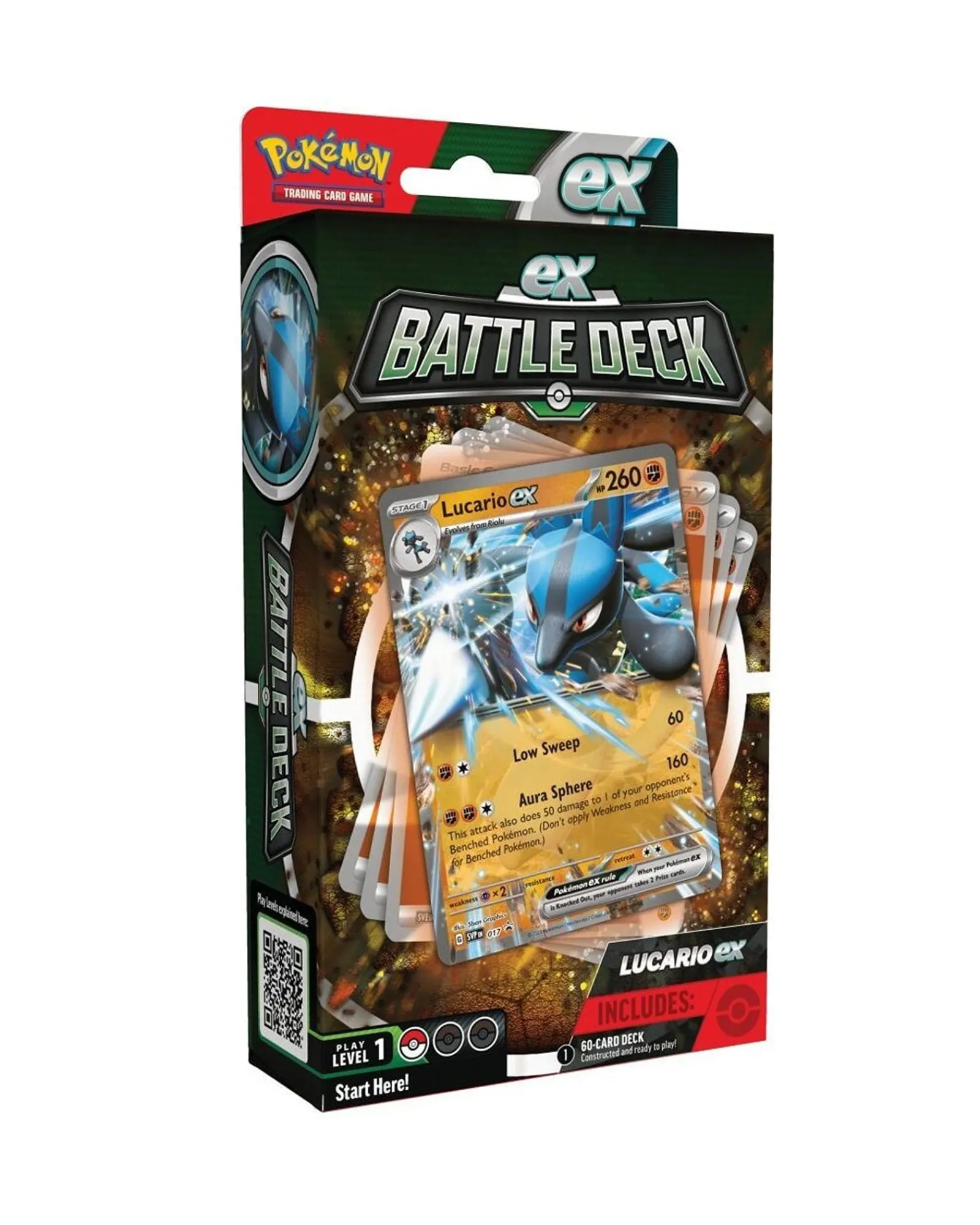 Pokemon Tcg: Ampharos Ex / Lucario Ex Battle Deck - Assorted Discount