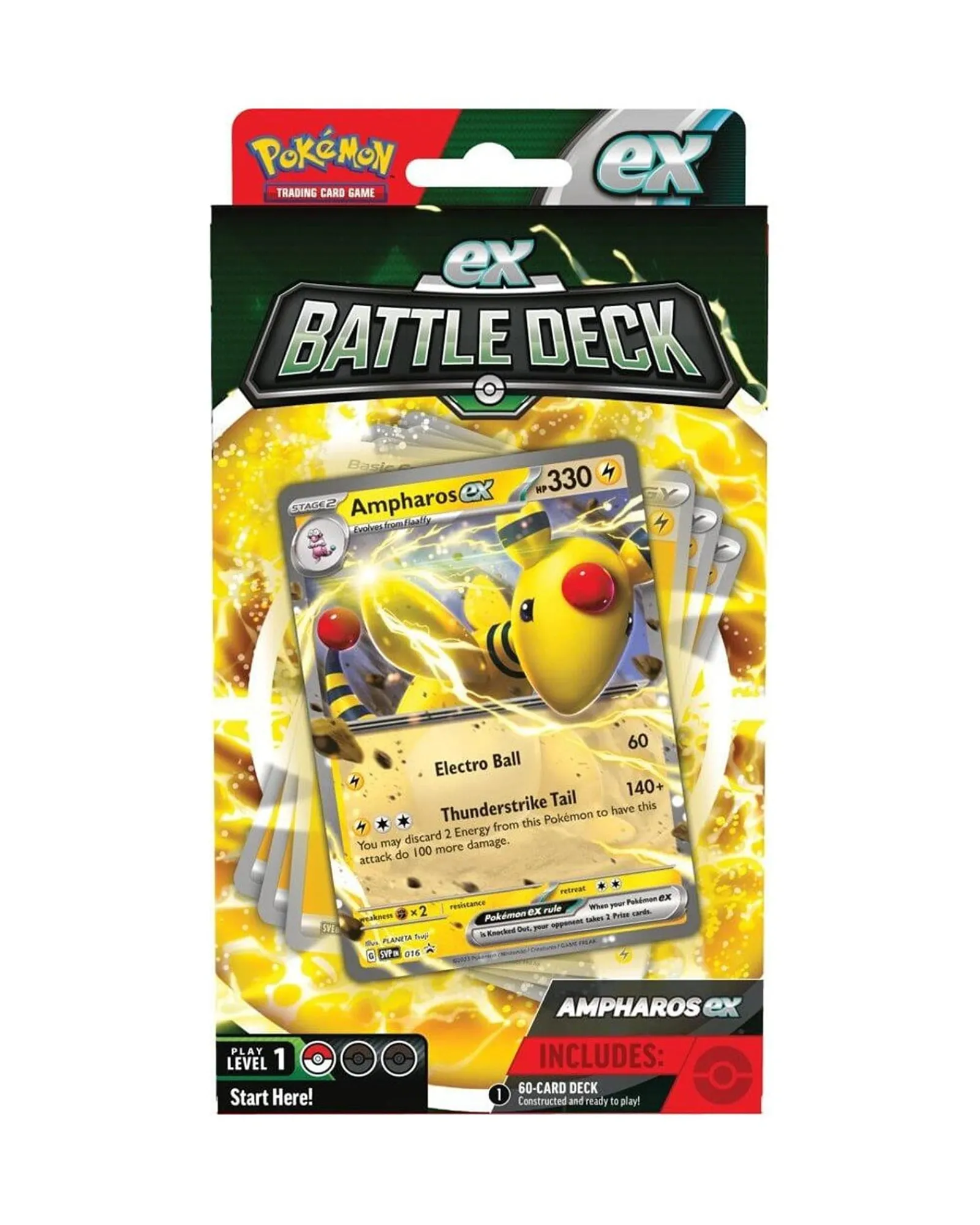 Pokemon Tcg: Ampharos Ex / Lucario Ex Battle Deck - Assorted Discount