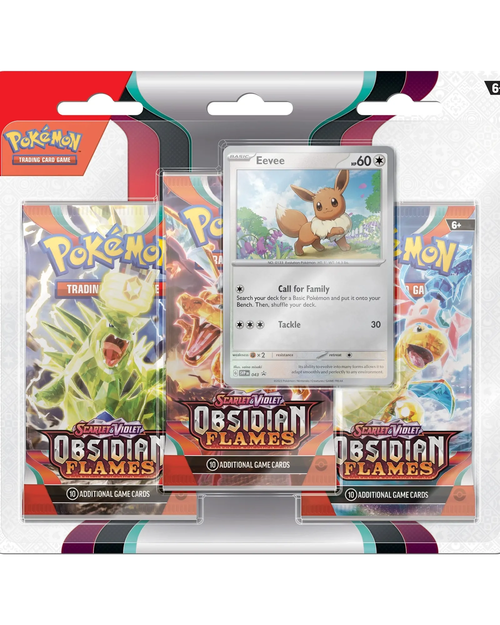 Pokemon Tcg Scaret And Violet 3 Obsidian Flames Booster 3Pk Outlet