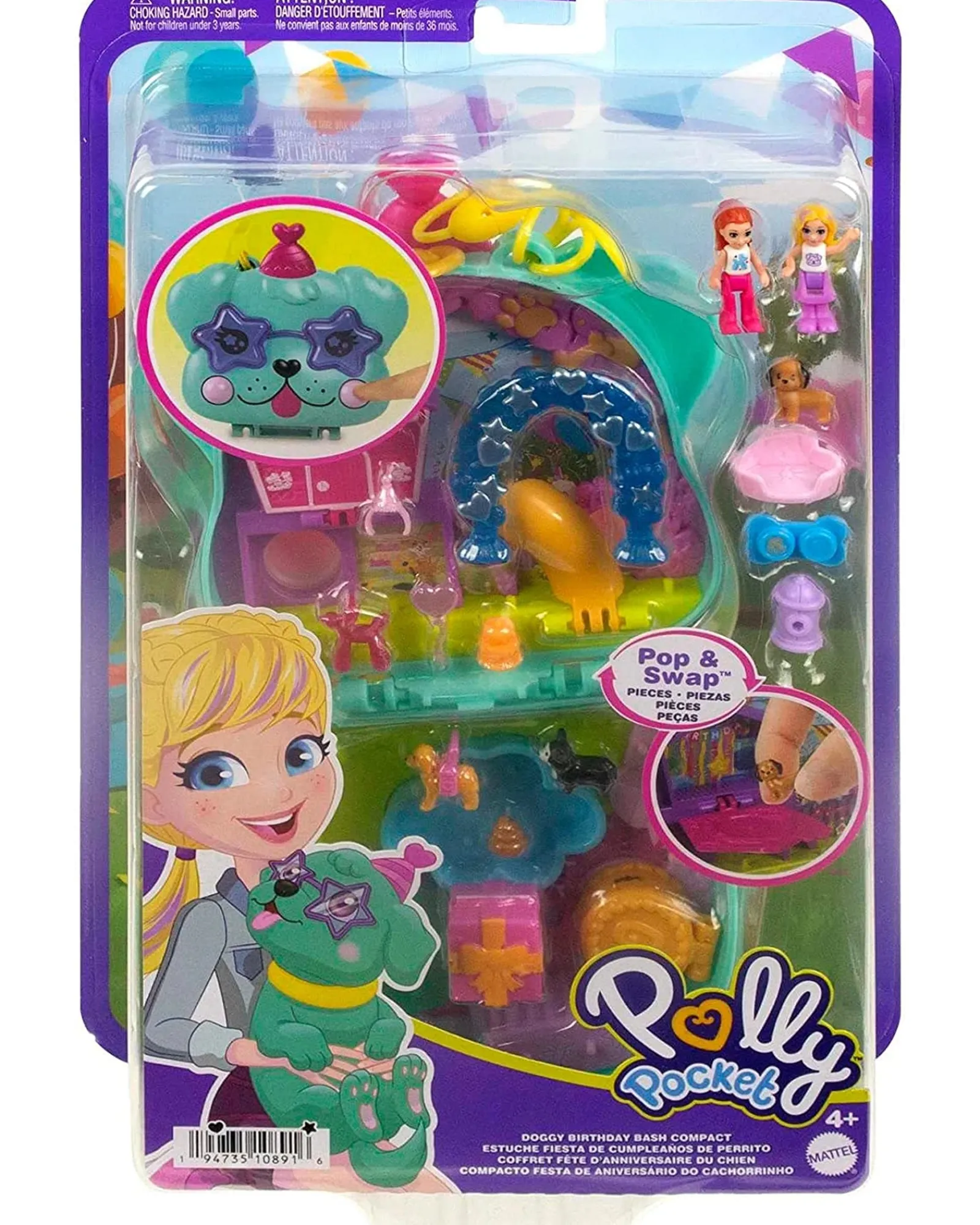 Polly Pocket Doggy Birthday Bash Compact Cheap
