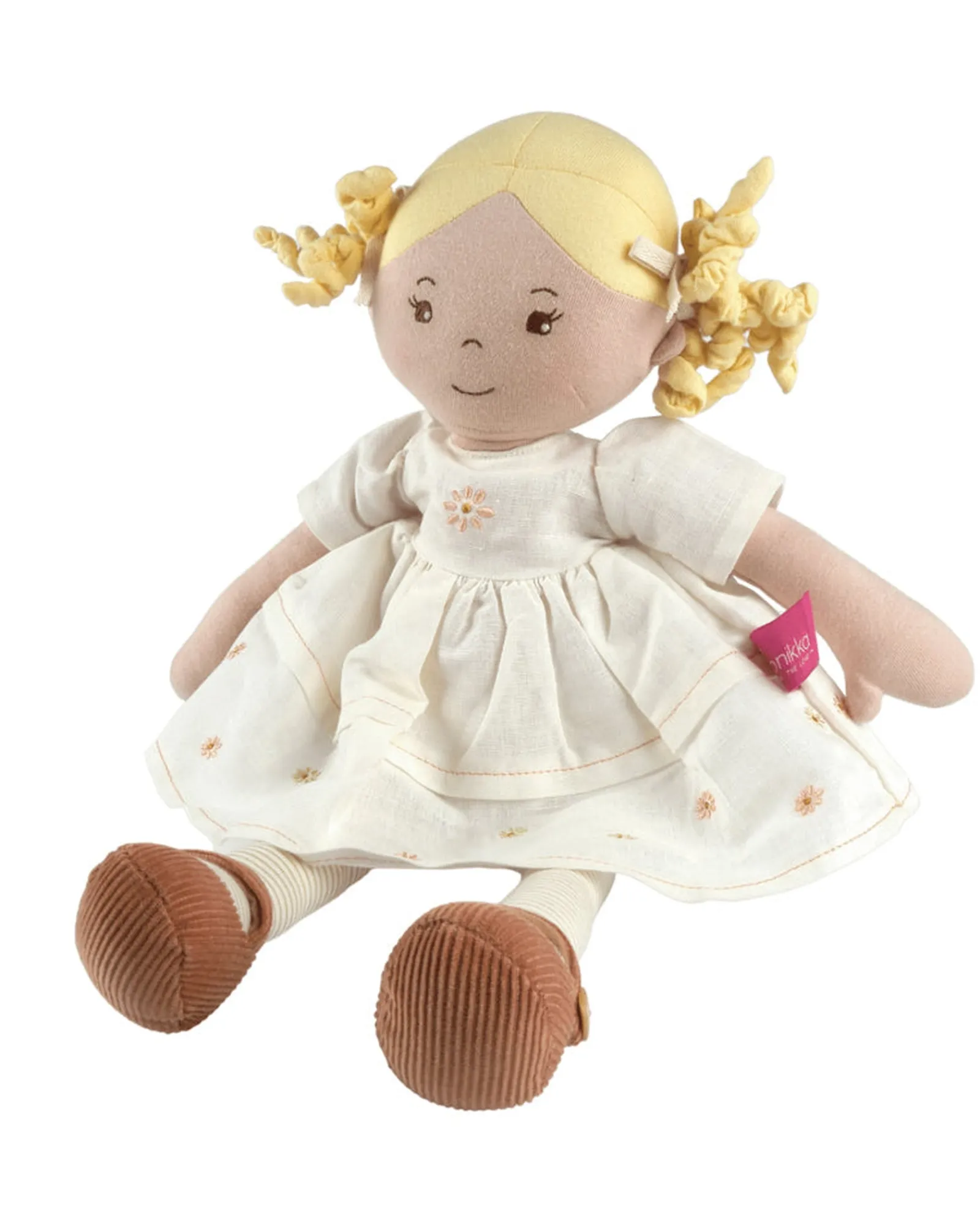 Bonikka Priscy Linen Doll With Blonde Hair Swingtag Flash Sale