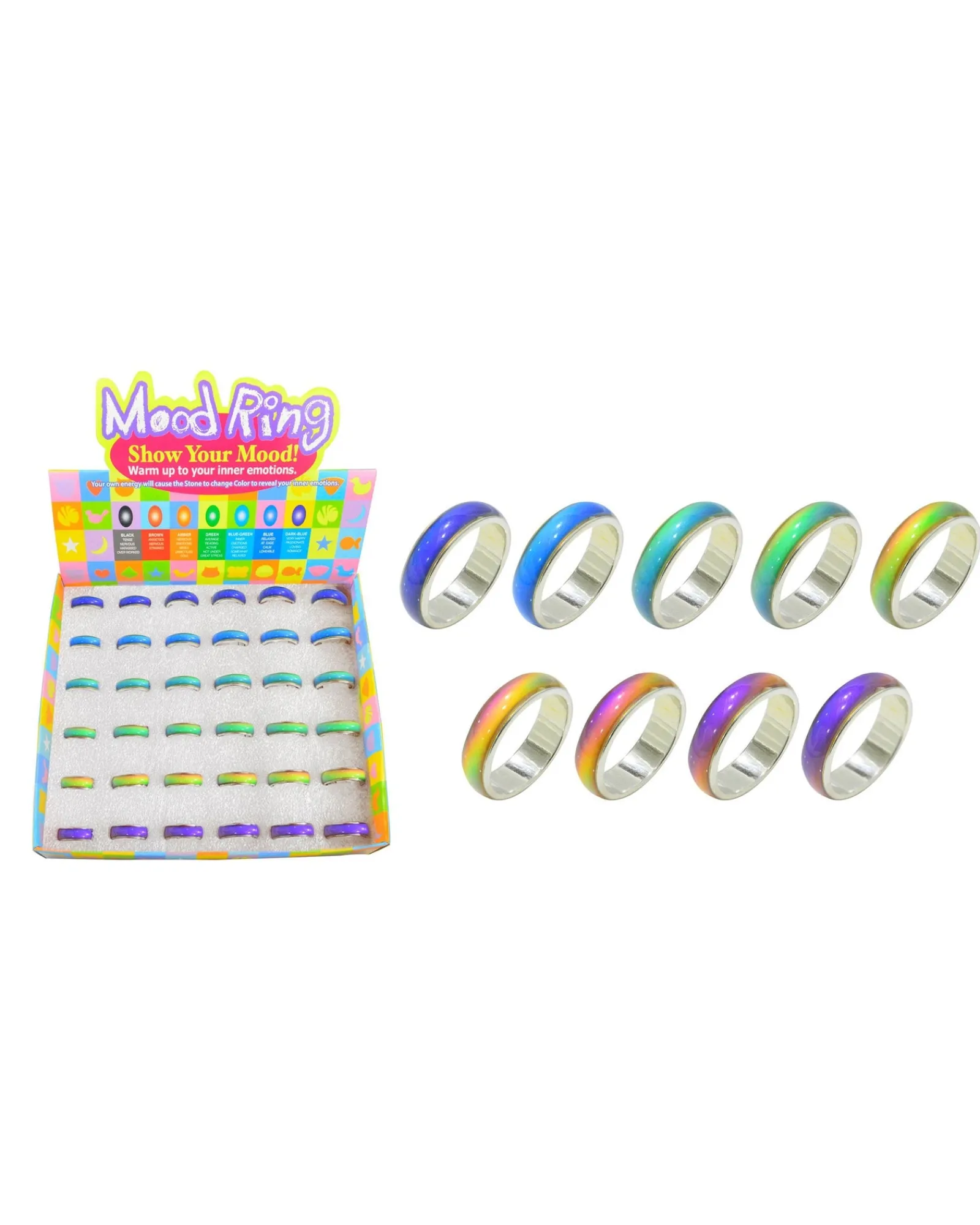 Gift Junction Round Mood Rings Hot