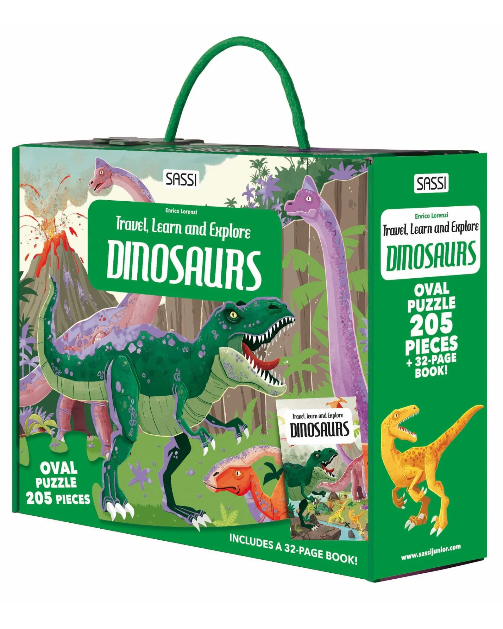 Sassi Travel Learn Explore Puzzle And Book Set Dinosaurs Sale