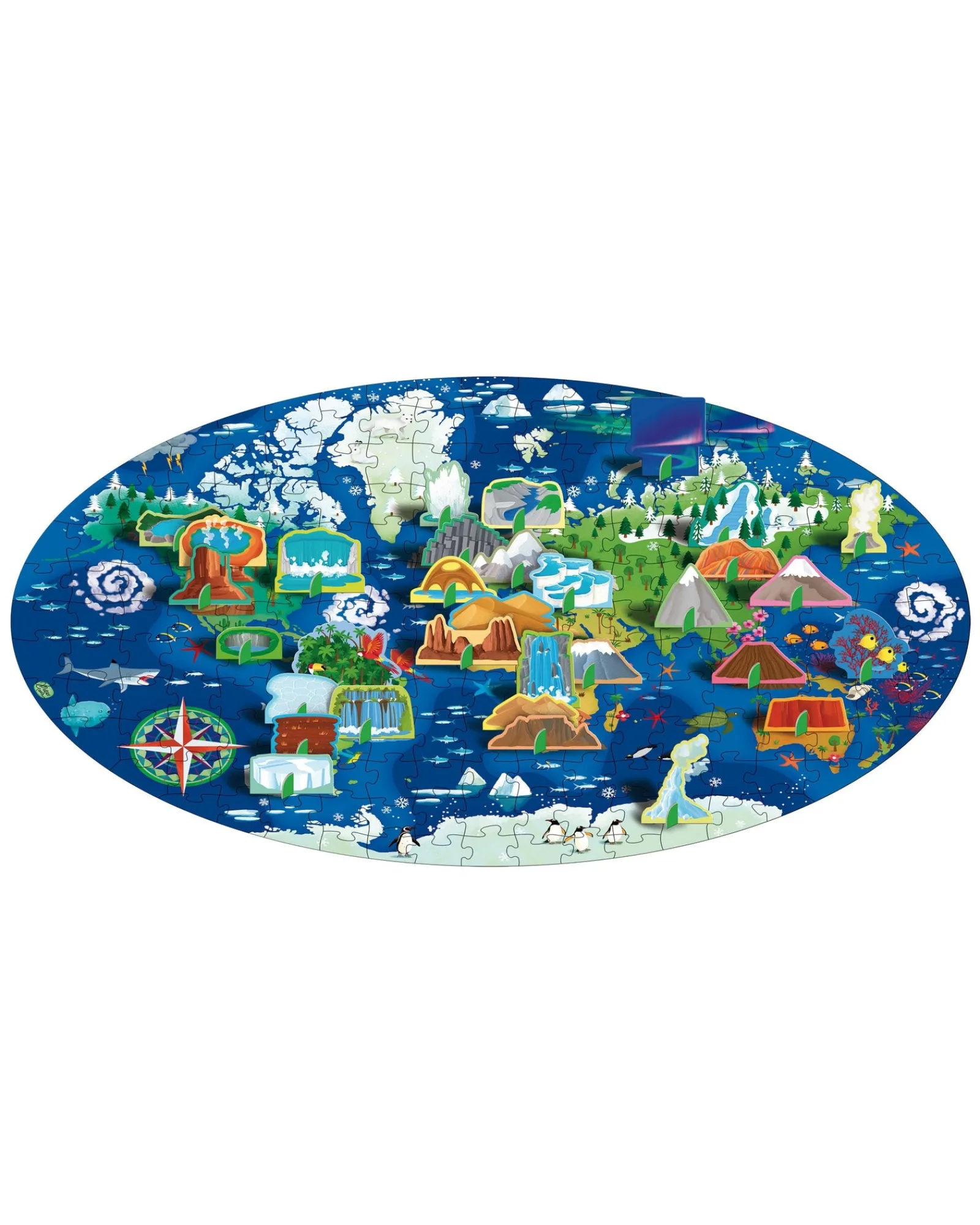 Sassi Travel Learn Explore Puzzle Book Set Wonders Of Nature Sale