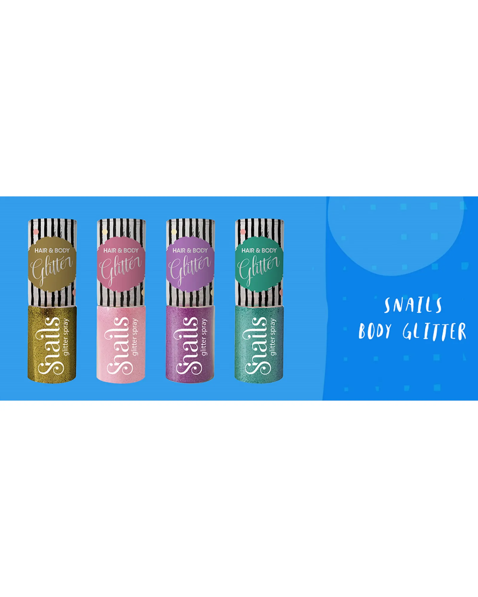 Snails Hair Body Glitter Turquoise Fashion