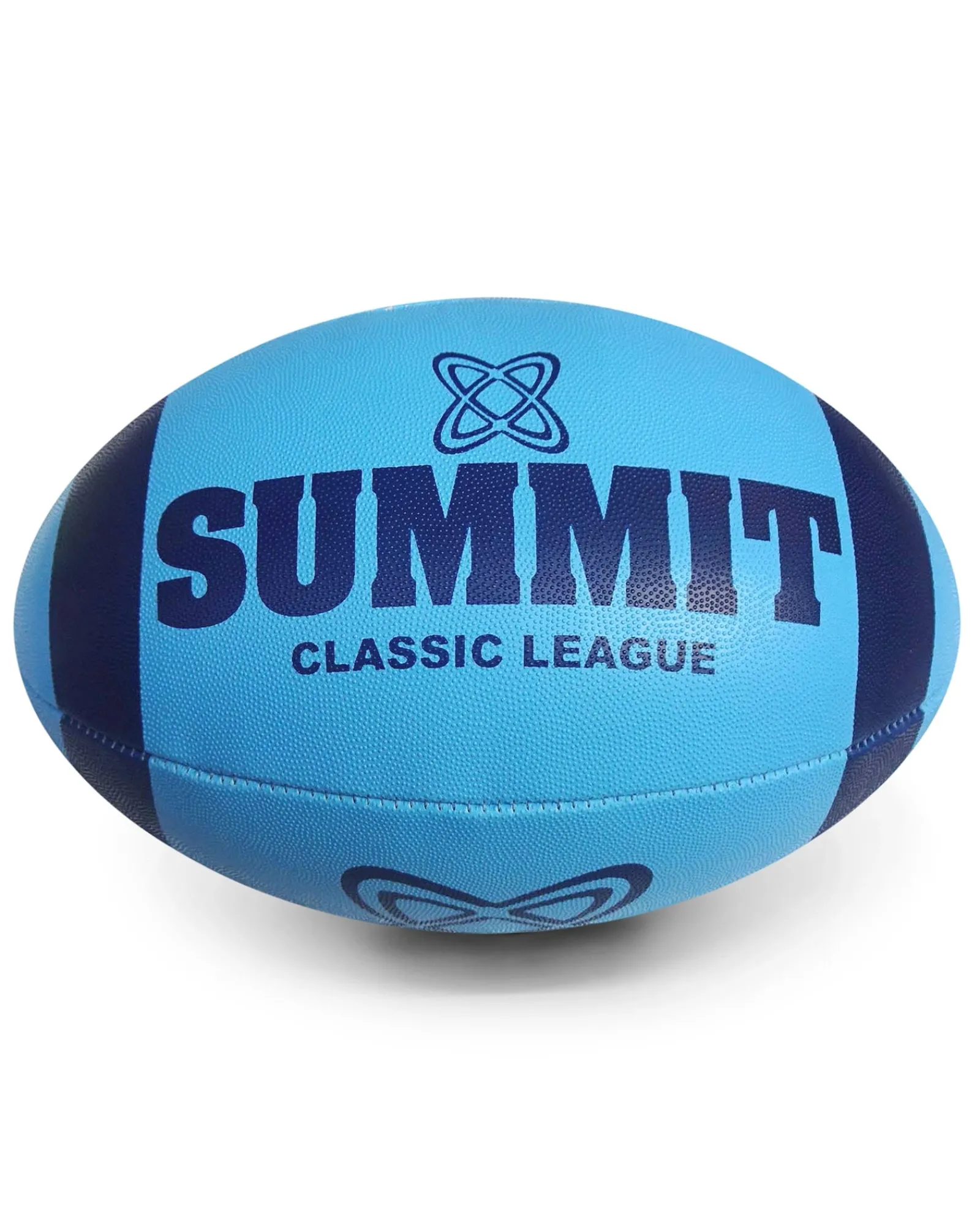 Summit Retro Rugby Ball Sky Blue Navy Size 3 Outlet