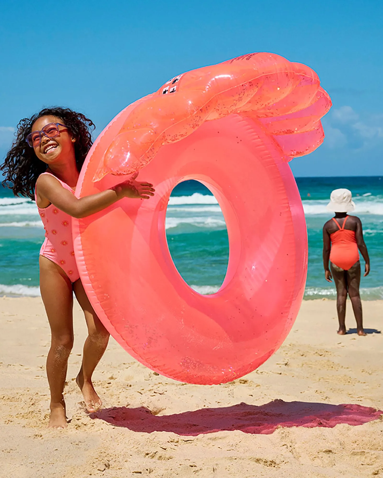 Sunnylife Sunny Life Luxe Pool Ring Shell Neon Coral New