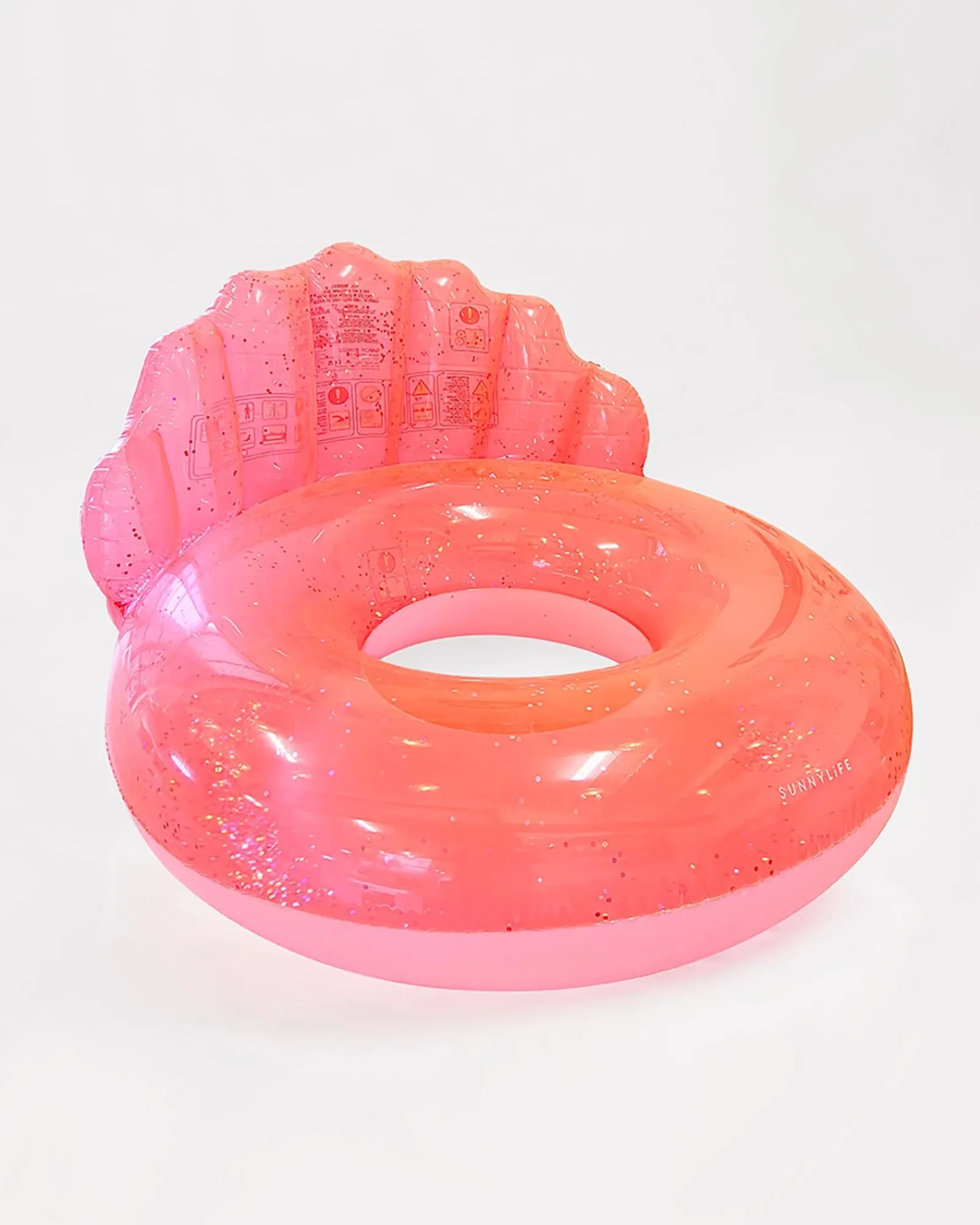 Sunnylife Sunny Life Luxe Pool Ring Shell Neon Coral New