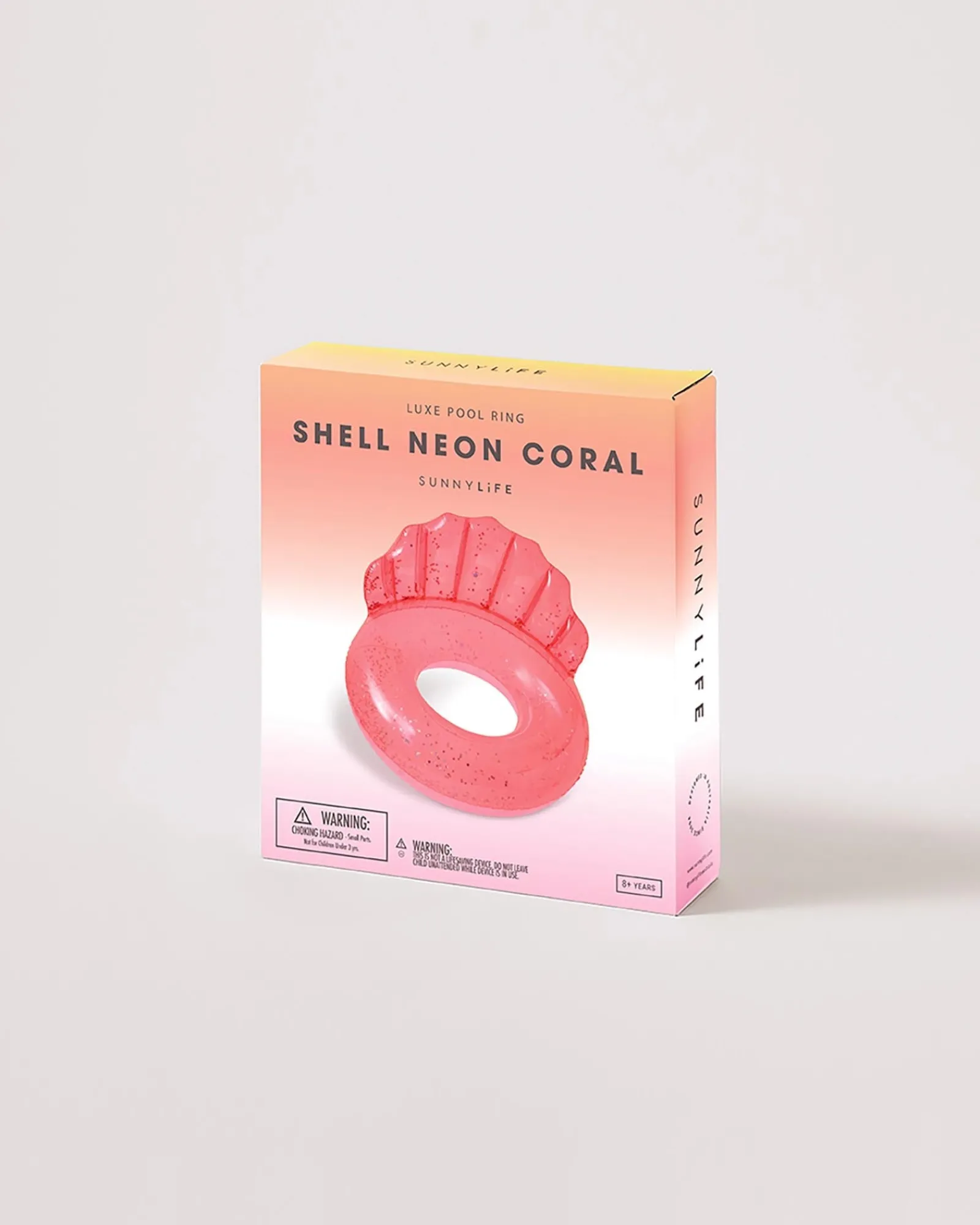 Sunnylife Sunny Life Luxe Pool Ring Shell Neon Coral New
