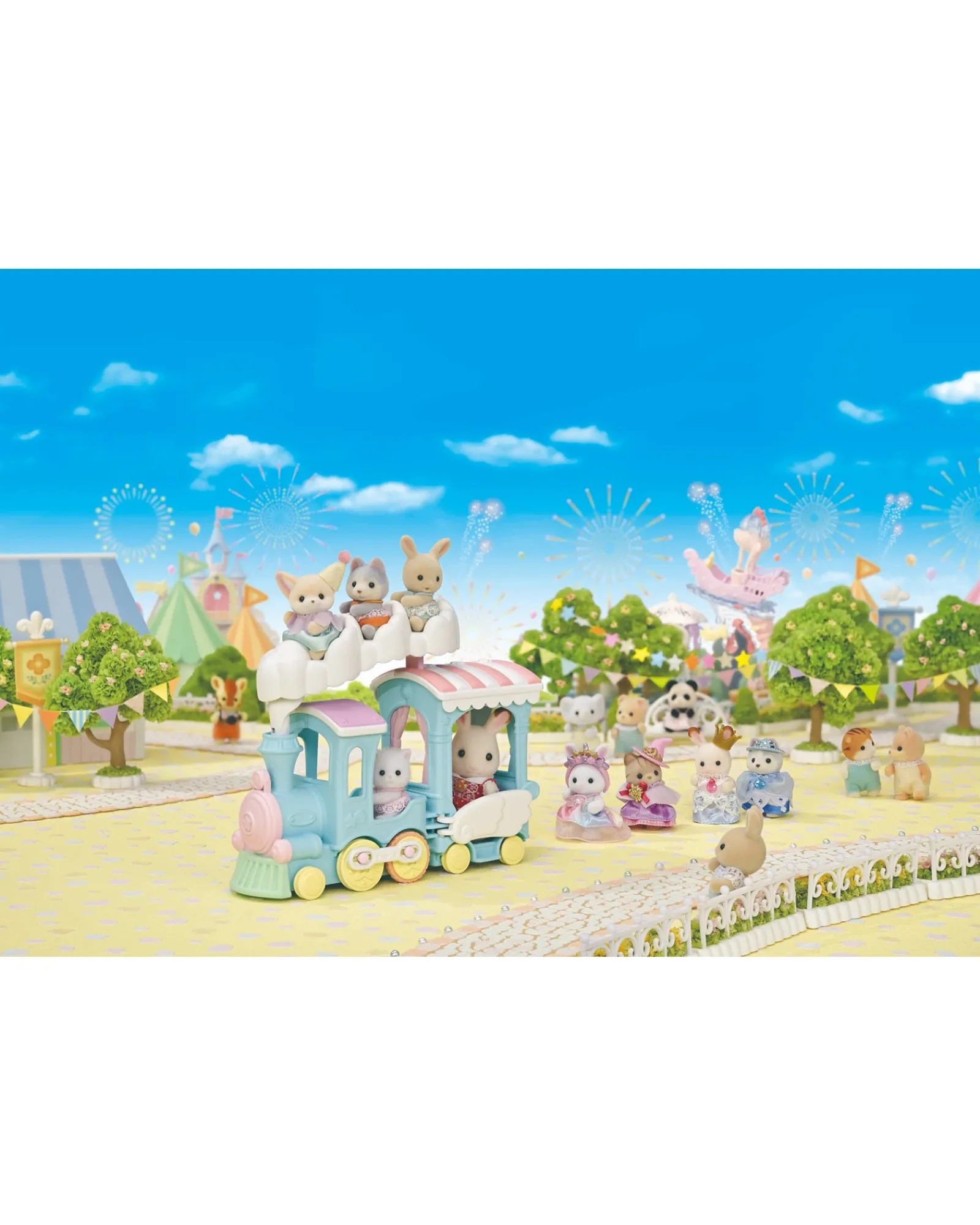 Sylvanian Families Floating Cloud Rainbow Train Hot