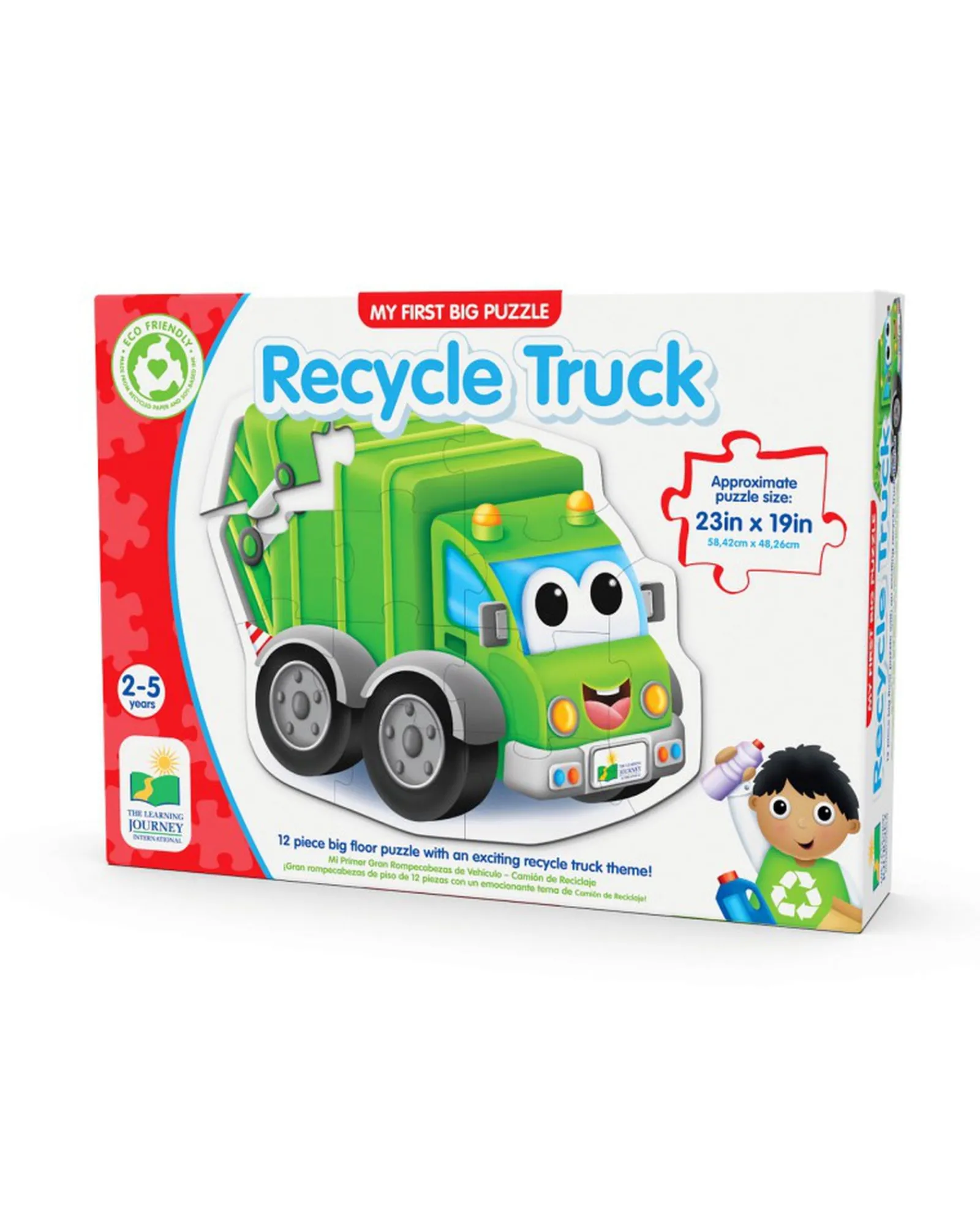 The Learning Journey My First Big Vehicle Floor Puzzle Recycle Truck Fashion
