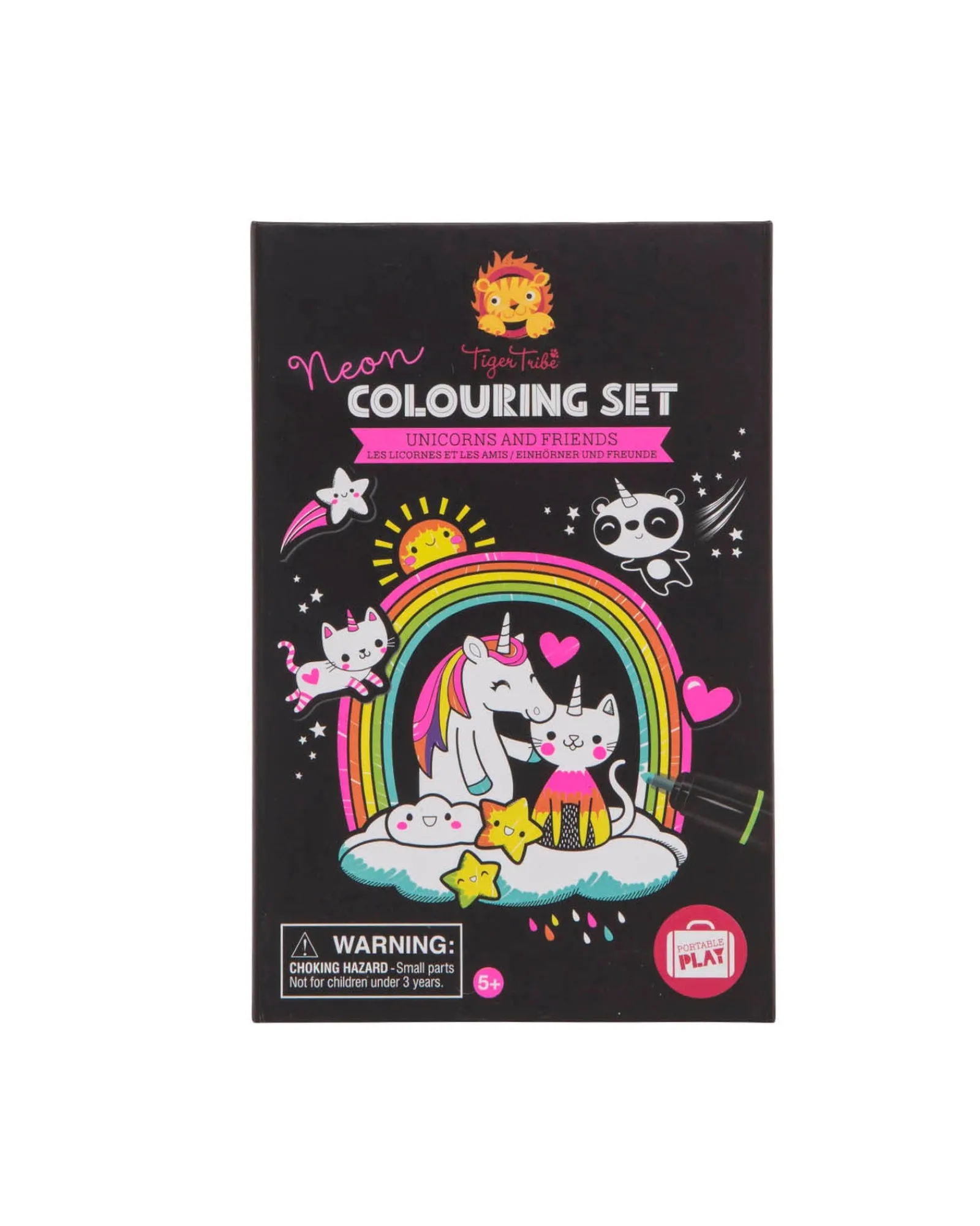 Tiger Tribe Colouring Set Neon Unicorn Friends Outlet