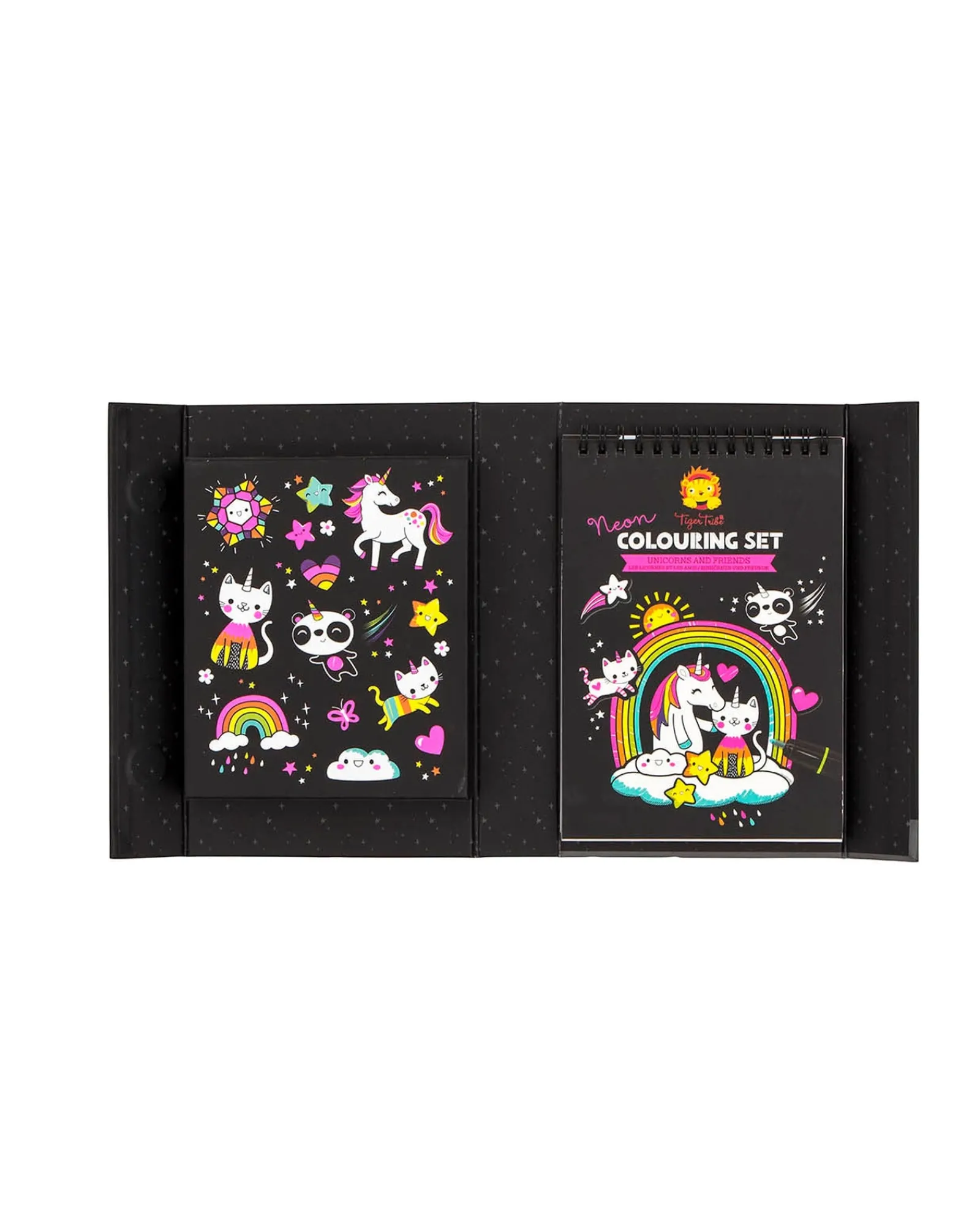 Tiger Tribe Colouring Set Neon Unicorn Friends Outlet