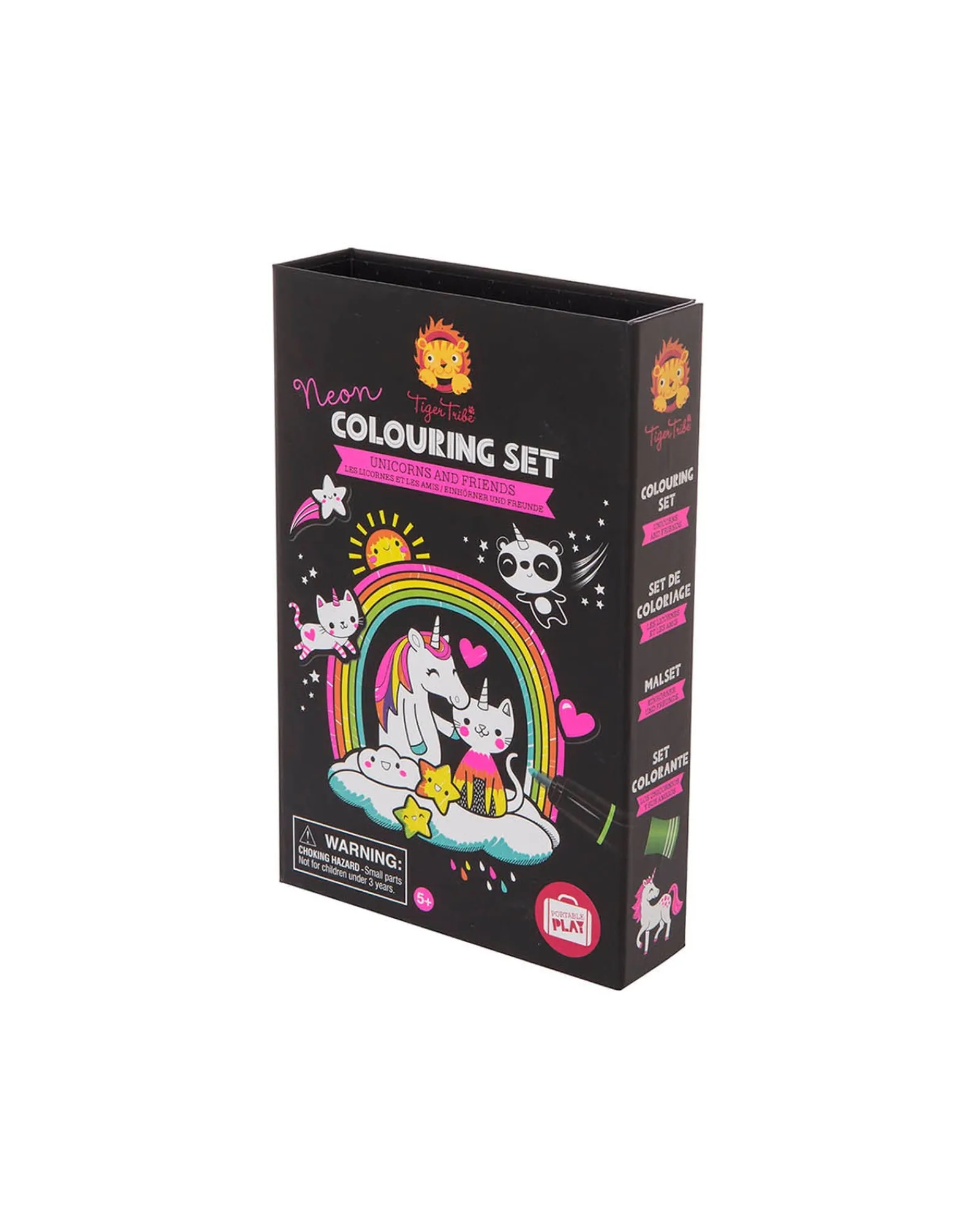 Tiger Tribe Colouring Set Neon Unicorn Friends Outlet
