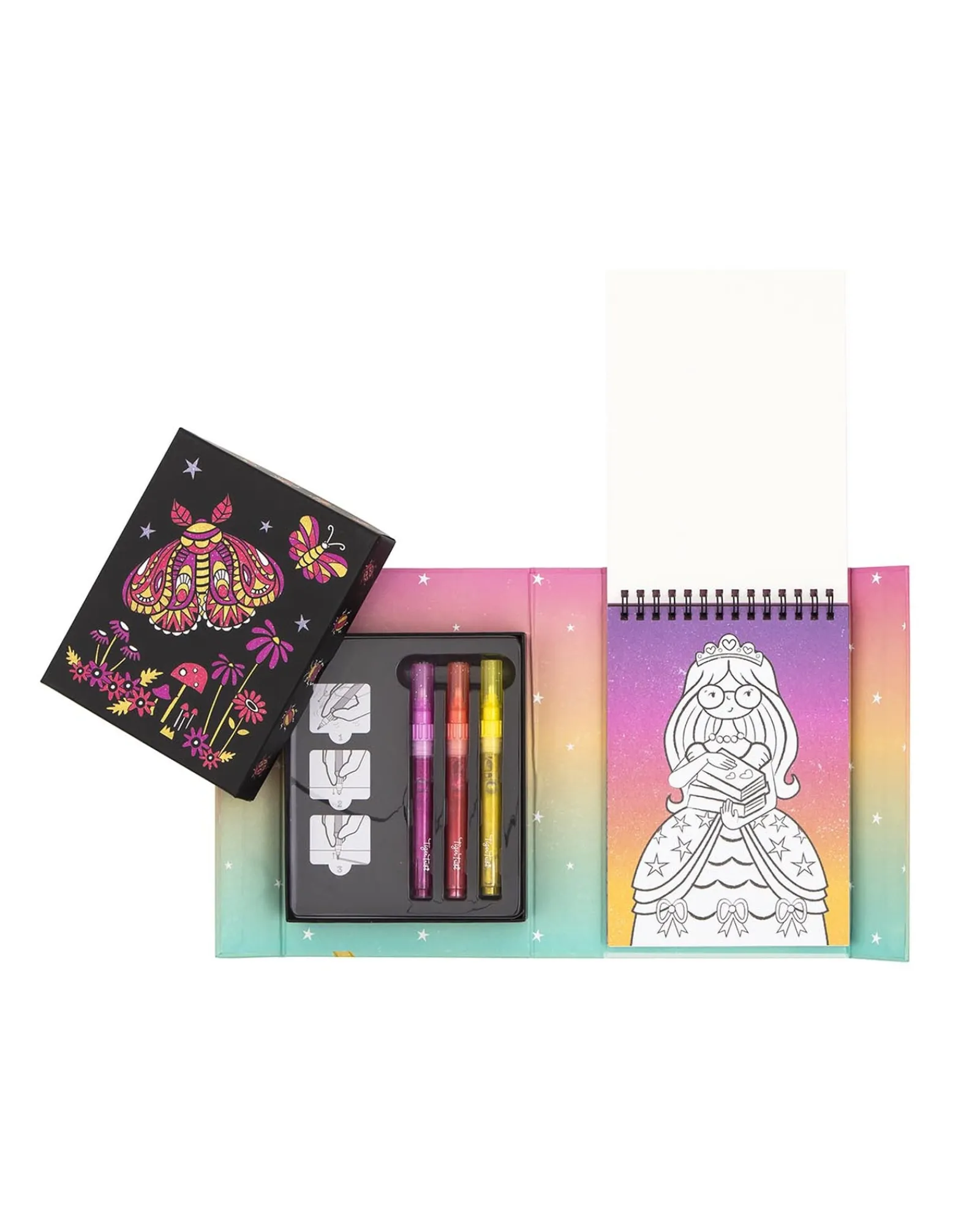 Tiger Tribe Glitter Night Garden Colouring Set Clearance