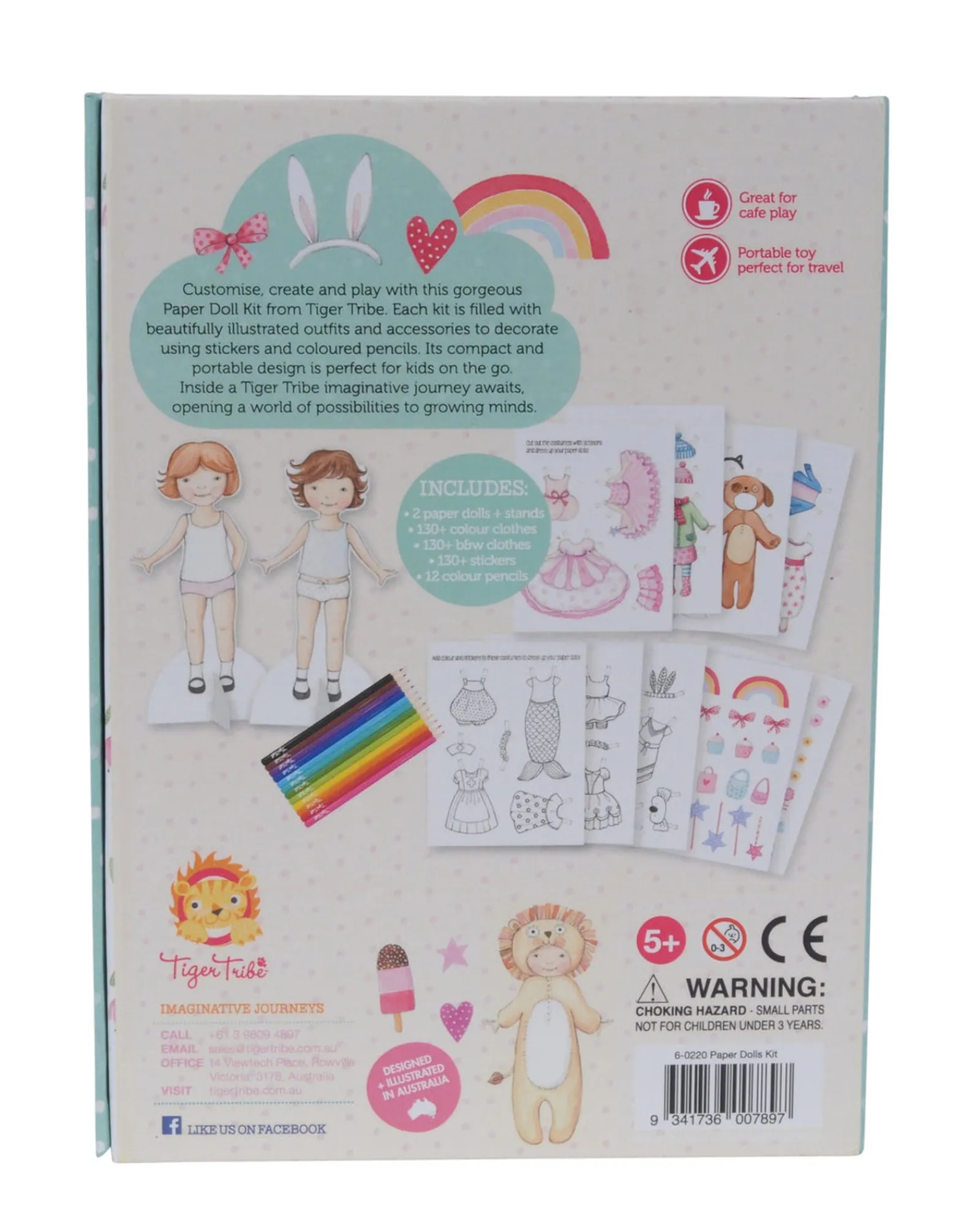 Tiger Tribe Paper Dolls Kit Vintage Clearance