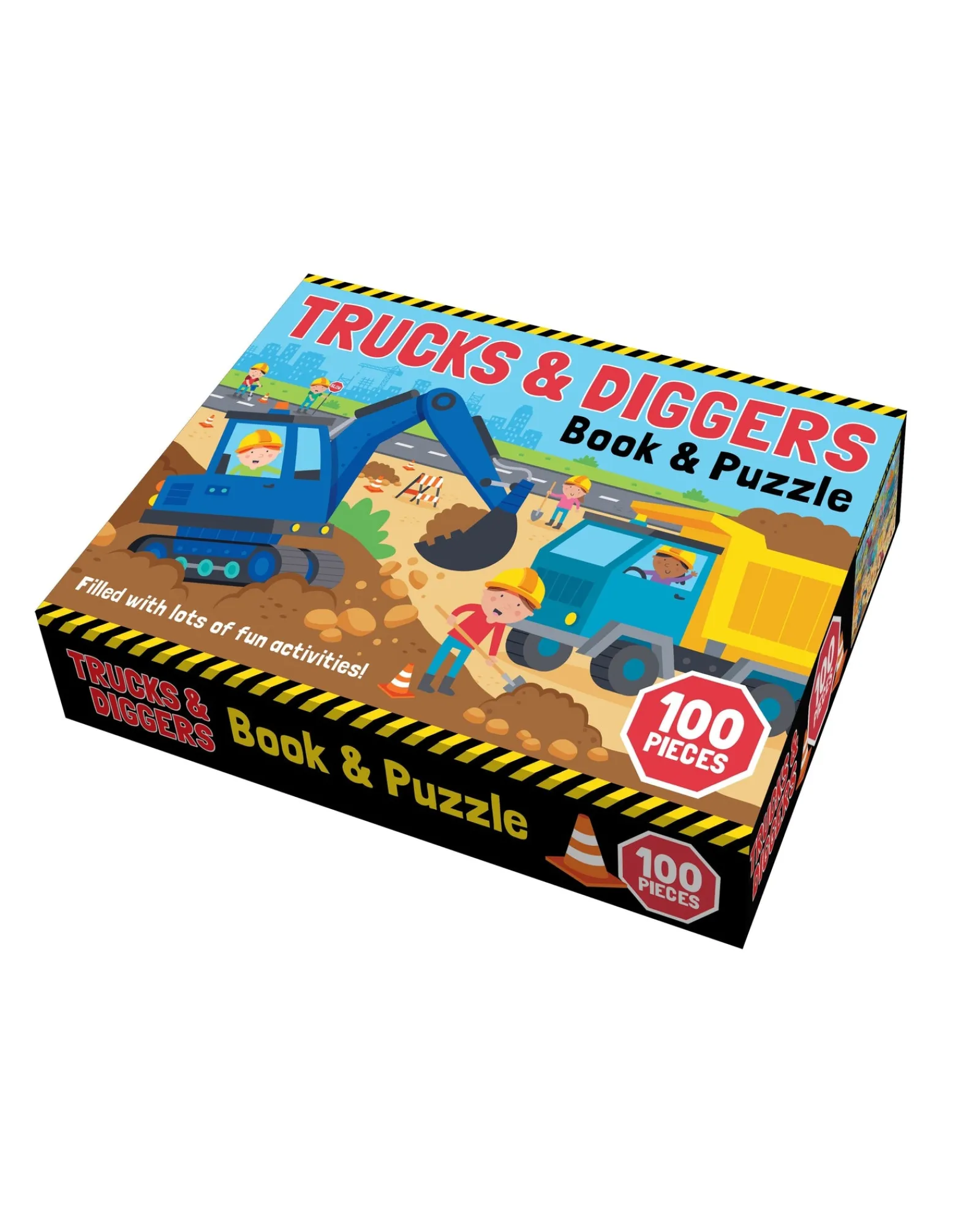 Lake Press Trucks Diggers Book Puzzle Best
