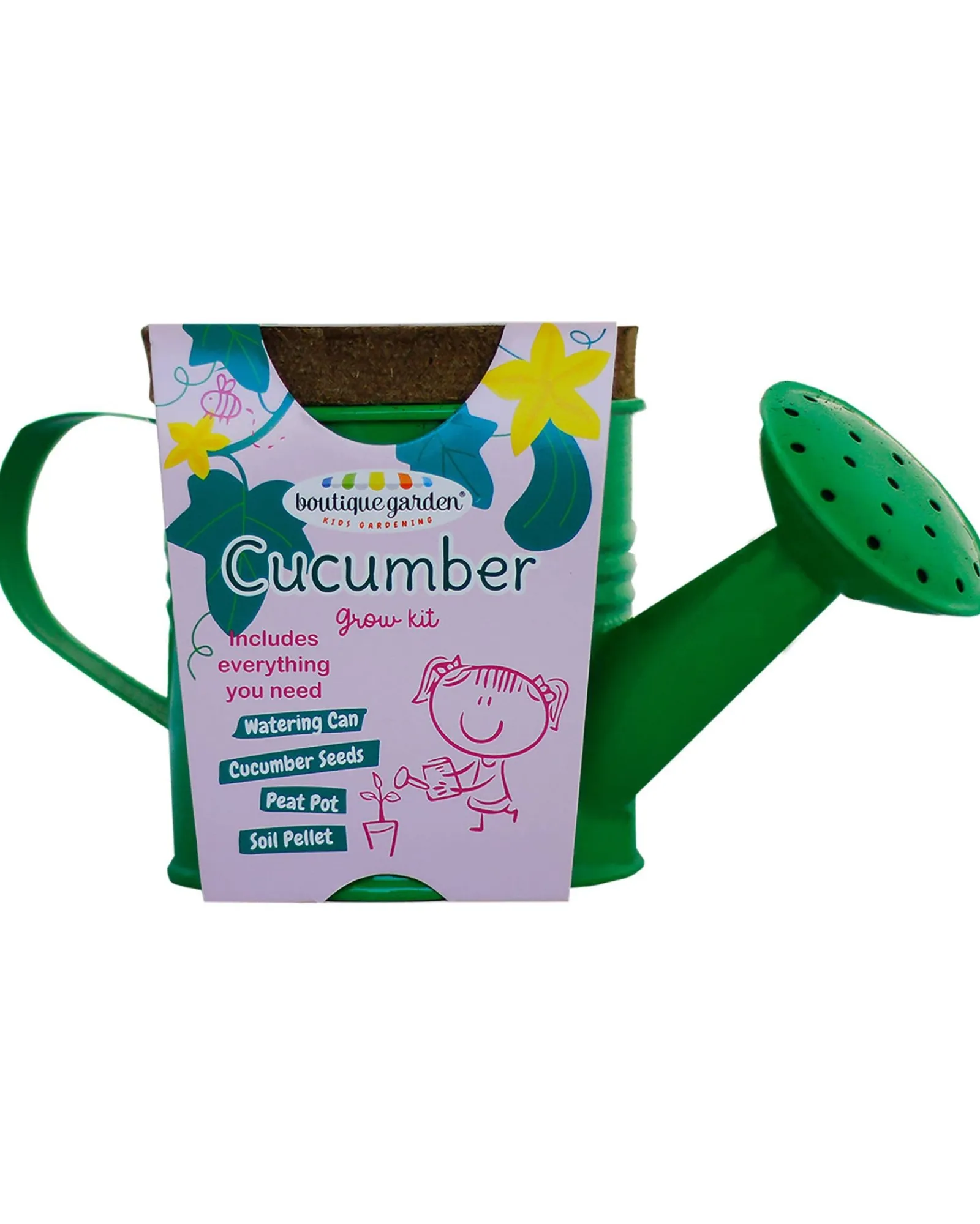 Boutique Garden Watering Can Grow Kit Cucumber Discount