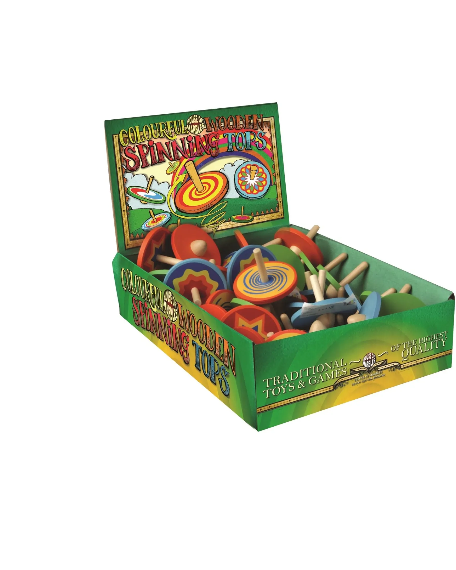 House of Marbles Wooden Spinning Top Cheap