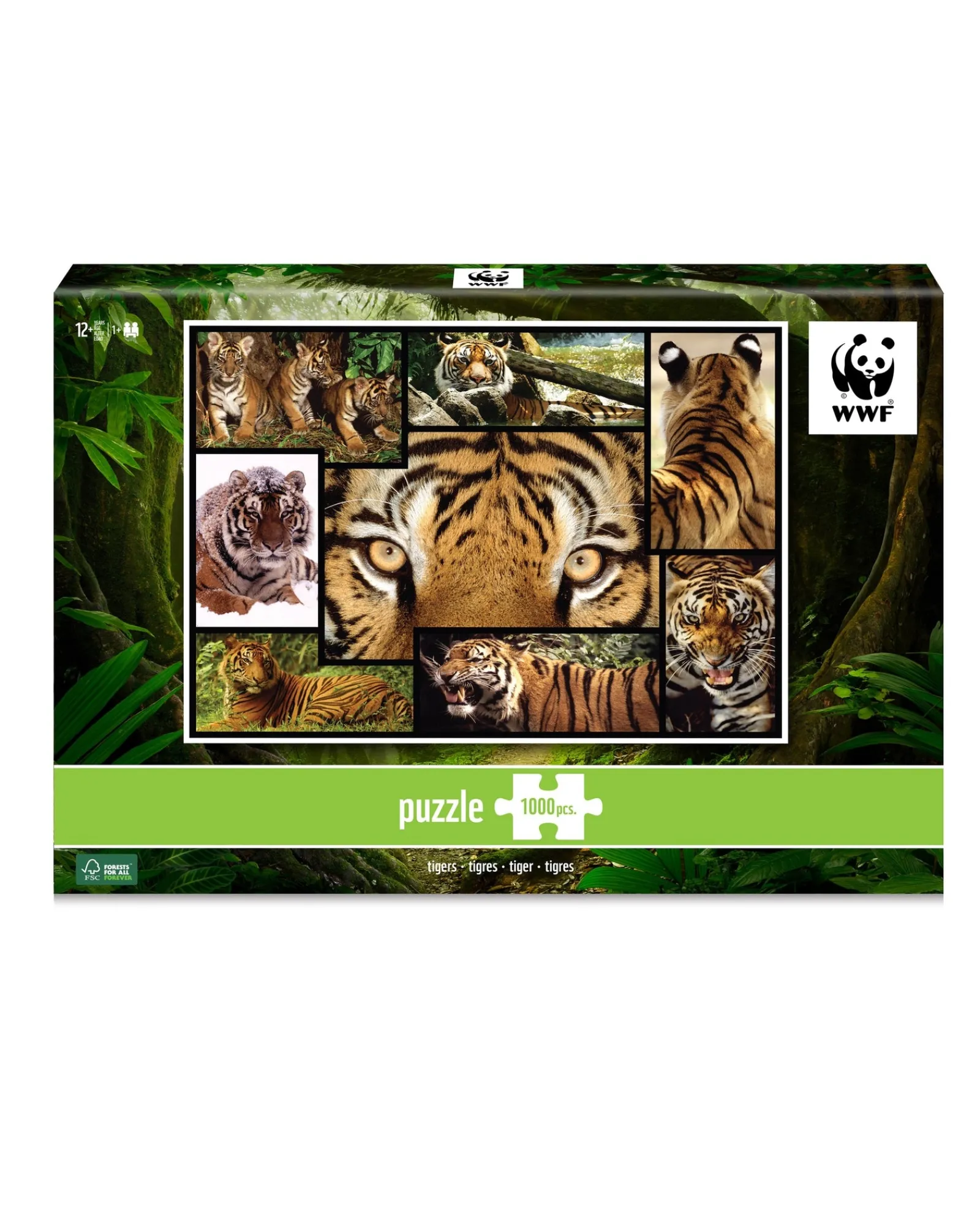 WWF 1000 Piece Puzzle Tigers Cheap