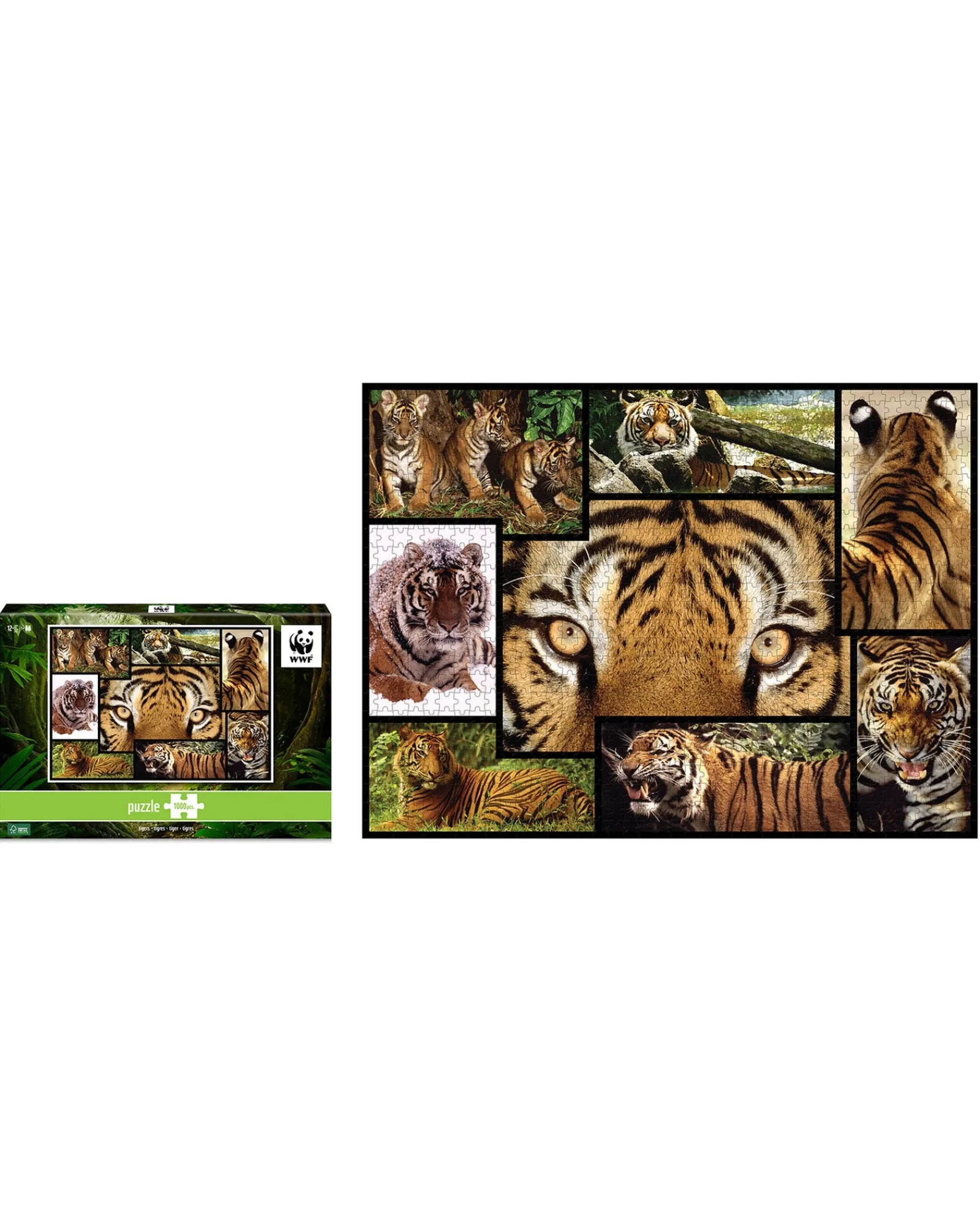 WWF 1000 Piece Puzzle Tigers Cheap