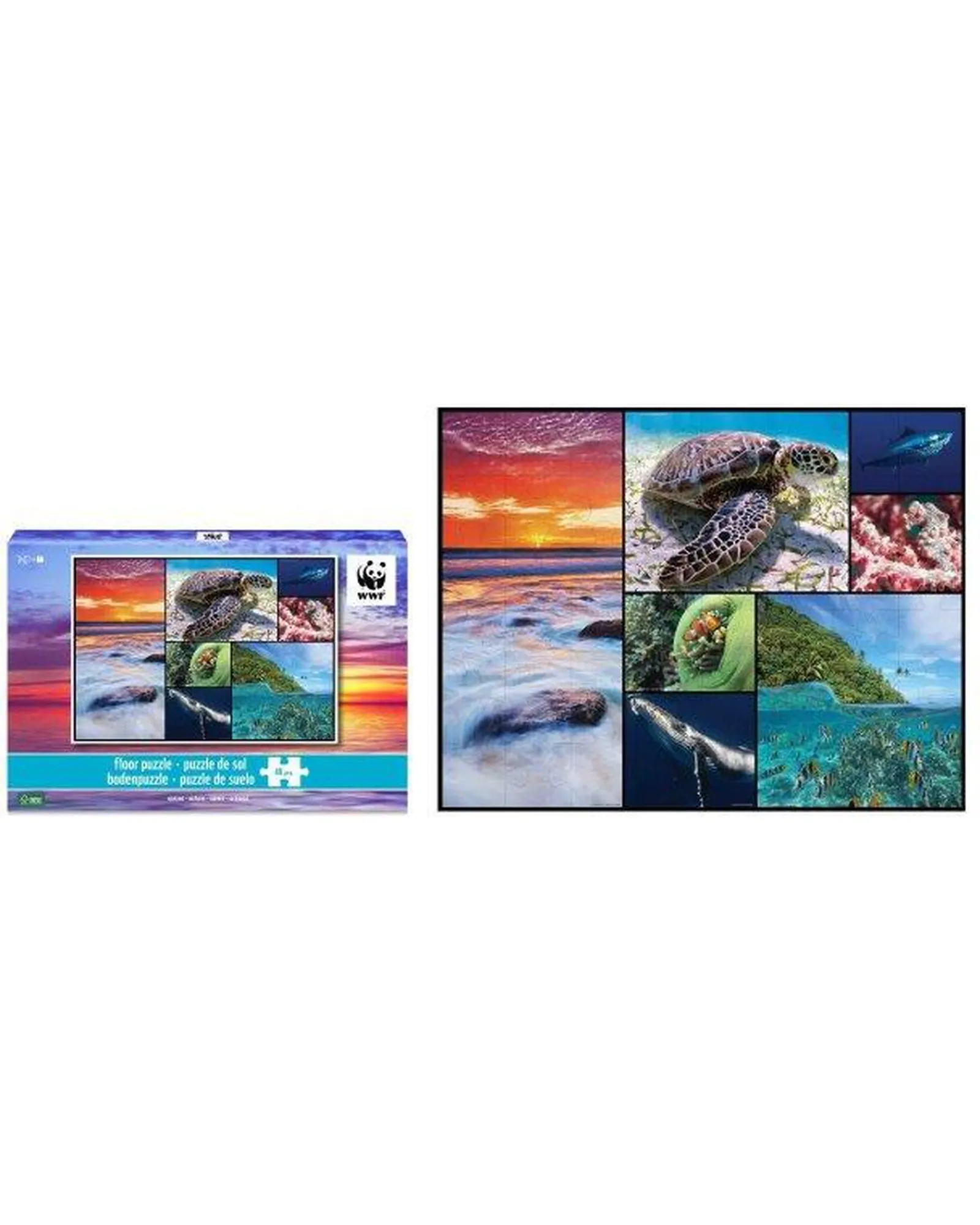 WWF Animal 48 Pc Floor Puzzle Oceans Flash Sale