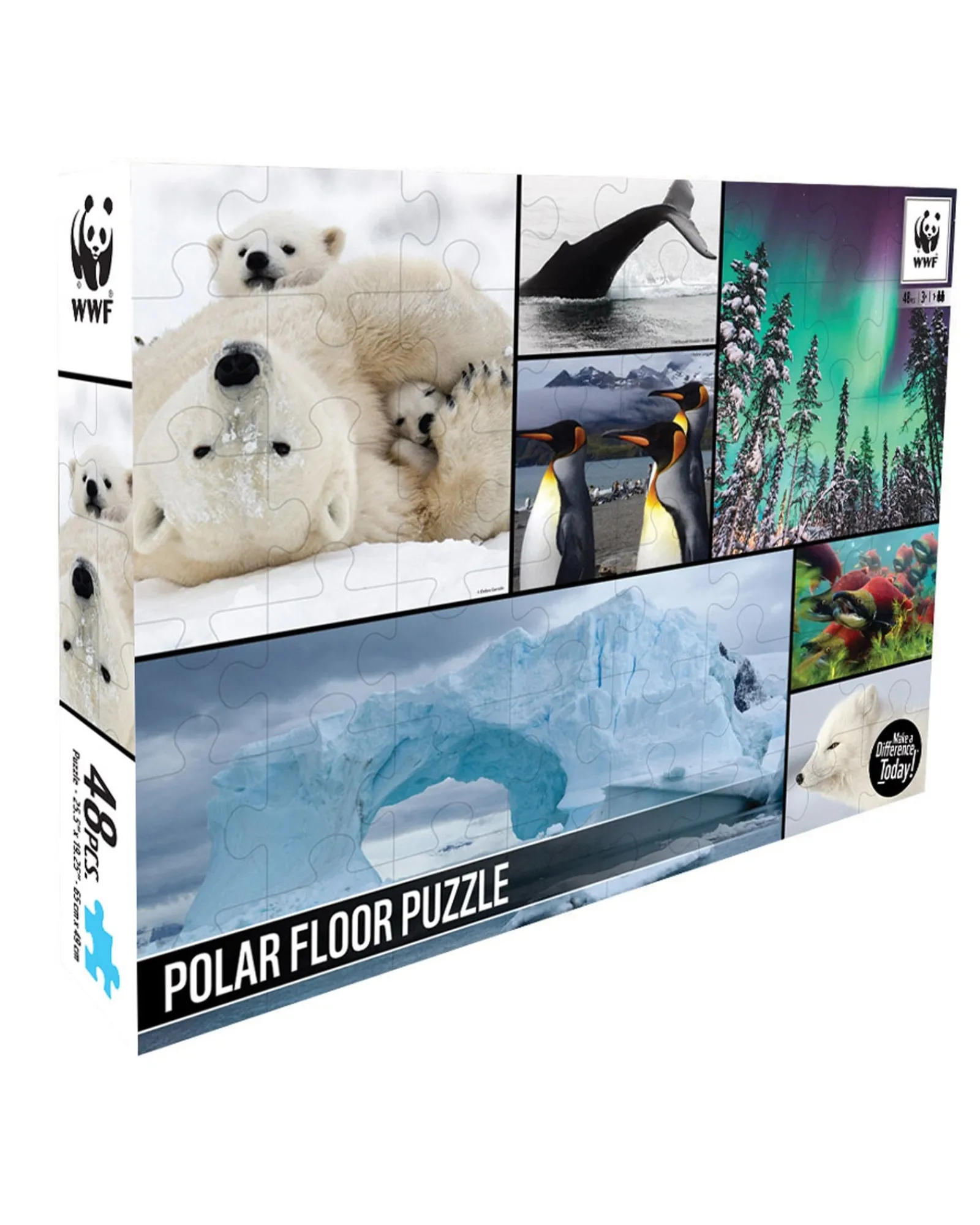 WWF 48Pc Floor Puzzle Polar New