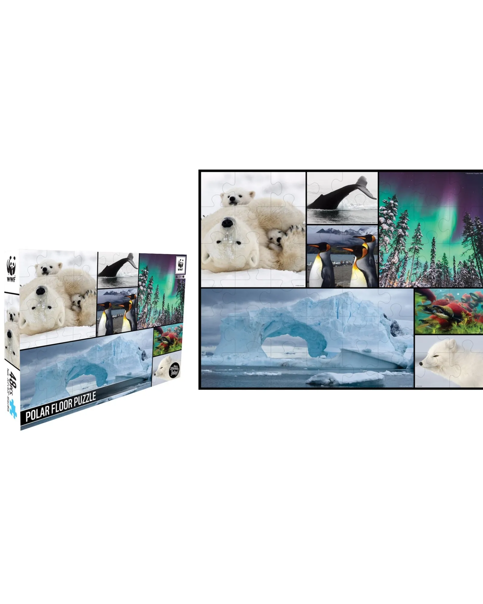 WWF 48Pc Floor Puzzle Polar New