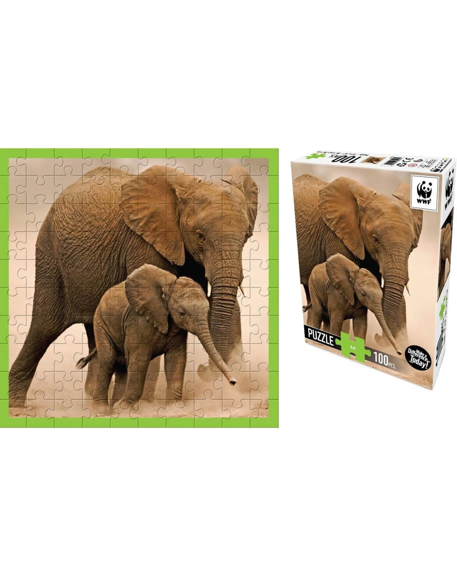 WWF 100Pc Puzzles Baby Elephant Hot