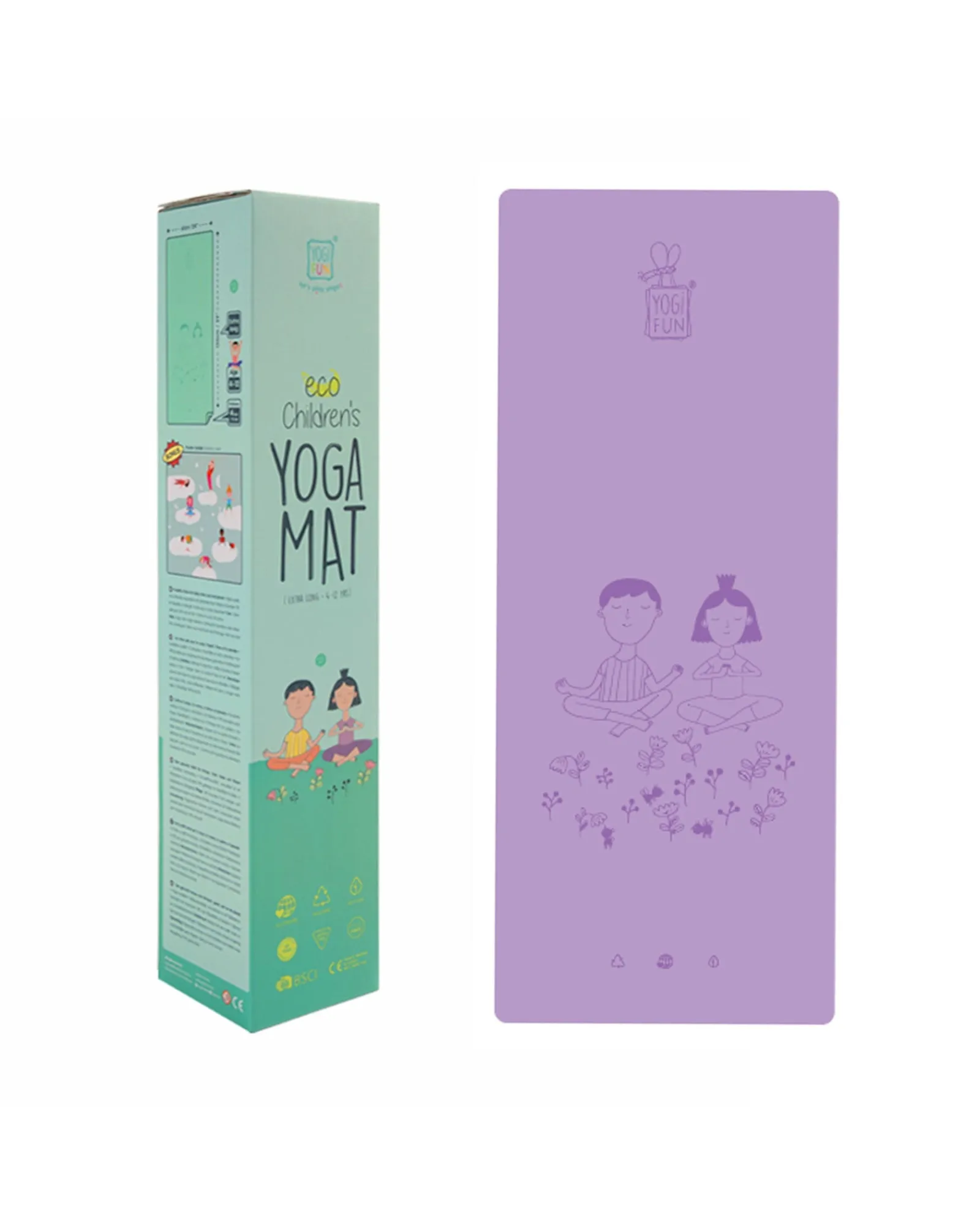 Yogi Fun Kids Yoga Deluxe Eco Mat Purple Outlet