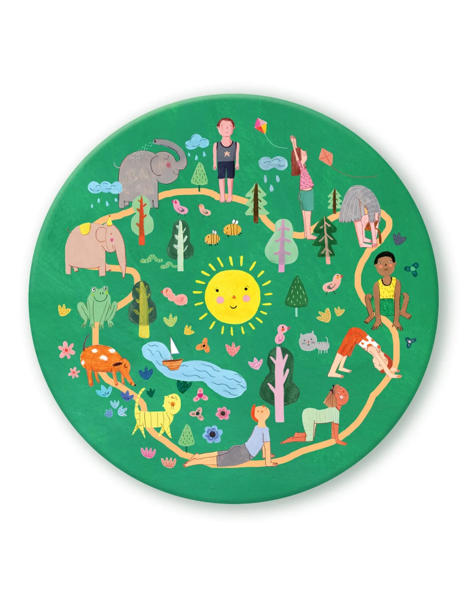 Yogi Fun 49Pcs Sun Salutation Puzzle Cheap
